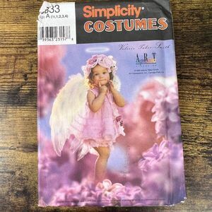 Simplicity Costumes Girls Angel Dress Vintage Uncut Pattern Sz 1/2-4 #8833